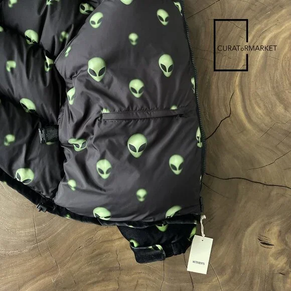 Vetements: RARE Space Alien Head Velvet Down Padded Puffer Jacket FW22 - Picture 7 of 16